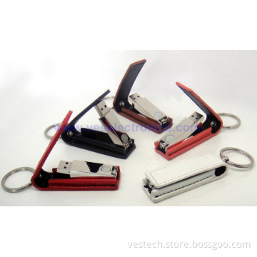 Hot Sale! Promotional Leather USB Memory with Data, Printing Logo Service